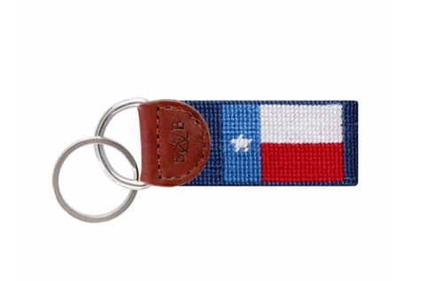 Smathers & Branson Texas Flag Needlepoint Key Fob