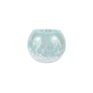 Vietri Nuvola Small Round Vase Light  Blue and  White