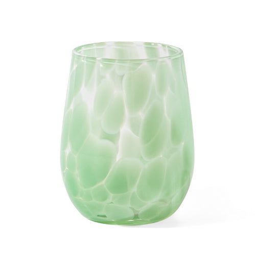 Saban Glass Stemless Wine Glass - Sage