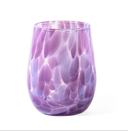 Saban Glass Stemless Wine Glass - Opal Violet