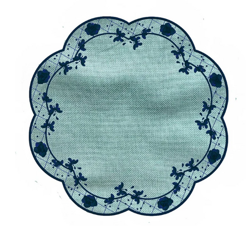 Iza Silva Florentine Placemat - Blue