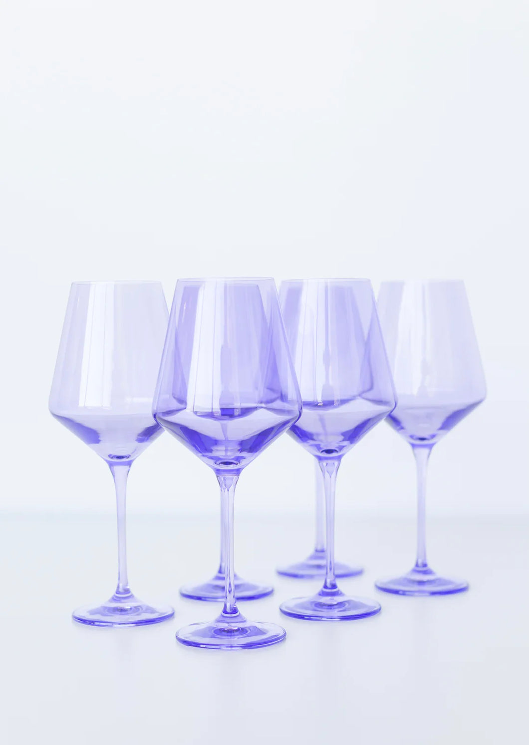 Estelle Colored Glass Stemmed Wine Glass (Set of 6)