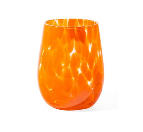 Saban Stemless Wine Glass-Tangerine