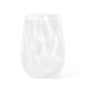Saban Glass Stemless Wine Glass - White