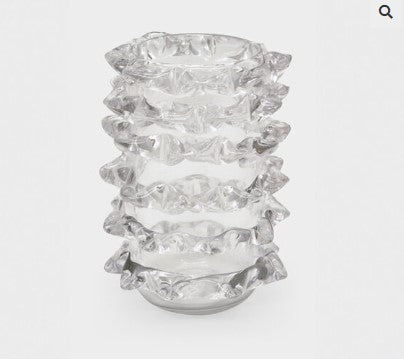 Tizo Clear Vase with Thorn Design