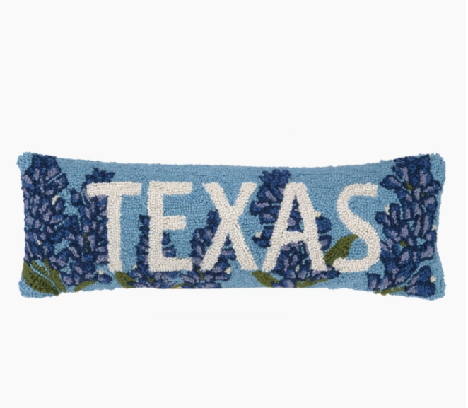 Texas Blue Bonnet Hook Pillow