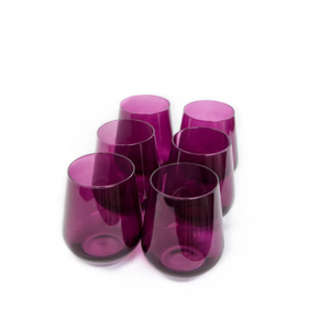 ESTELLE COLORED WINE STEMLESS - SET OF 6 {AMETHYST} – Lawrence's Gift