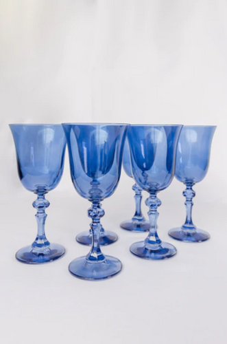 ESTELLE COLORED REGAL GOBLET - SET OF 6 {COBALT BLUE}