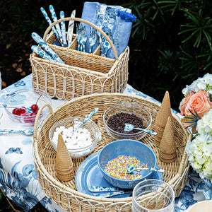 Field of Flowers Blue Napkin - Chambray