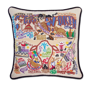 Catstudio Fort Worth Hand Embroidered Pillow