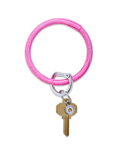 Big O Key Ring-Tickled Pink Leather